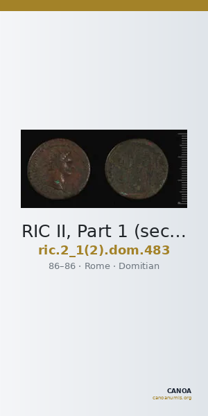 RIC II, Part 1 (second edition) Domitian 483 — CANOA
