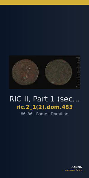 RIC II, Part 1 (second edition) Domitian 483 — CANOA
