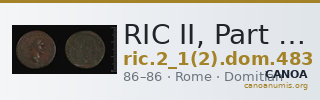 RIC II, Part 1 (second edition) Domitian 483 — CANOA