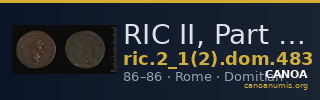 RIC II, Part 1 (second edition) Domitian 483 — CANOA