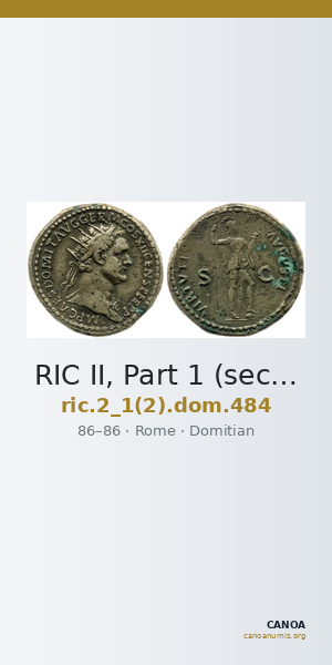 RIC II, Part 1 (second edition) Domitian 484 — CANOA
