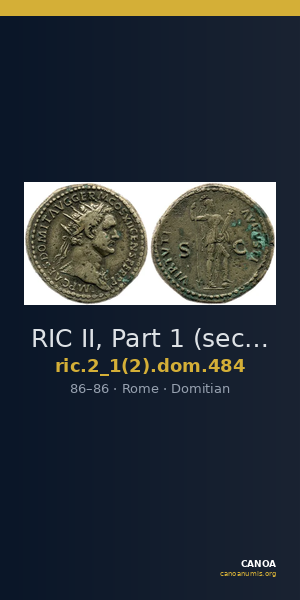 RIC II, Part 1 (second edition) Domitian 484 — CANOA