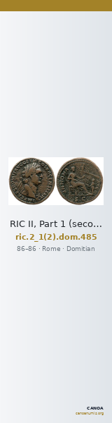 RIC II, Part 1 (second edition) Domitian 485 — CANOA