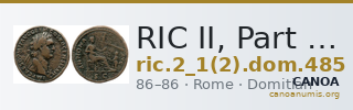 RIC II, Part 1 (second edition) Domitian 485 — CANOA