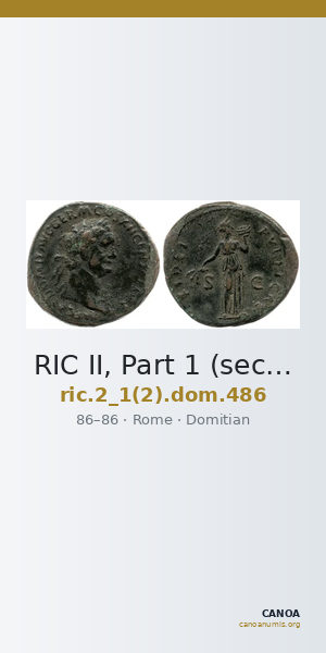 RIC II, Part 1 (second edition) Domitian 486 — CANOA
