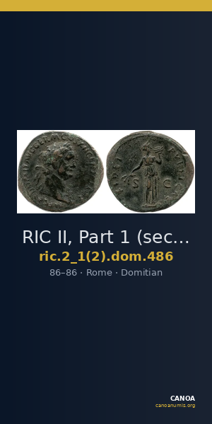 RIC II, Part 1 (second edition) Domitian 486 — CANOA