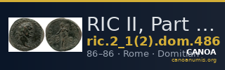 RIC II, Part 1 (second edition) Domitian 486 — CANOA