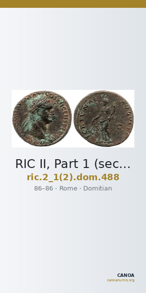RIC II, Part 1 (second edition) Domitian 488 — CANOA