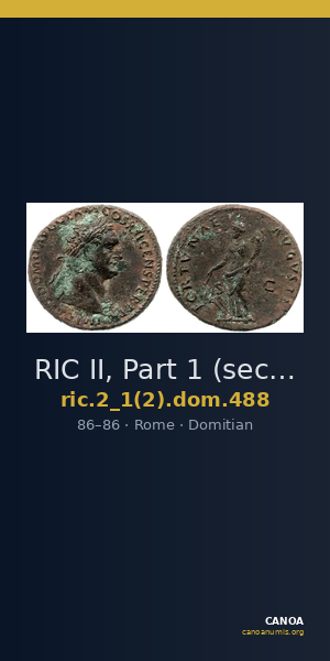 RIC II, Part 1 (second edition) Domitian 488 — CANOA