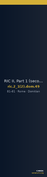 RIC II, Part 1 (second edition) Domitian 49 — CANOA