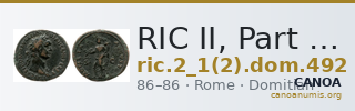 RIC II, Part 1 (second edition) Domitian 492 — CANOA