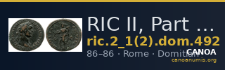 RIC II, Part 1 (second edition) Domitian 492 — CANOA