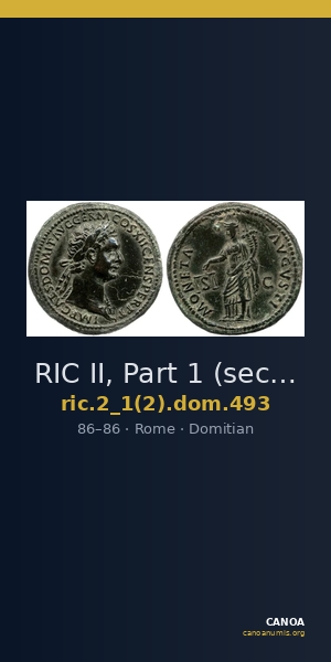 RIC II, Part 1 (second edition) Domitian 493 — CANOA