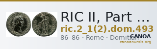 RIC II, Part 1 (second edition) Domitian 493 — CANOA