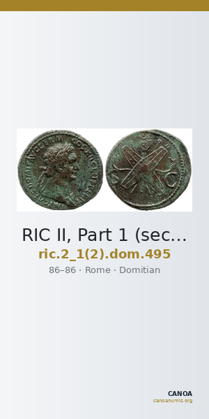 RIC II, Part 1 (second edition) Domitian 495 — CANOA