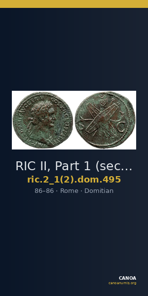 RIC II, Part 1 (second edition) Domitian 495 — CANOA