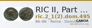 RIC II, Part 1 (second edition) Domitian 495 — CANOA