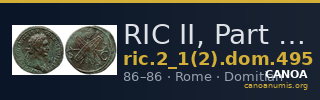RIC II, Part 1 (second edition) Domitian 495 — CANOA