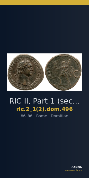 RIC II, Part 1 (second edition) Domitian 496 — CANOA
