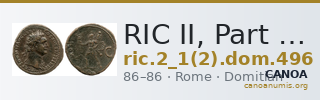 RIC II, Part 1 (second edition) Domitian 496 — CANOA