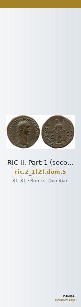 RIC II, Part 1 (second edition) Domitian 5 — CANOA