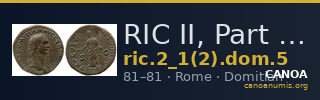 RIC II, Part 1 (second edition) Domitian 5 — CANOA