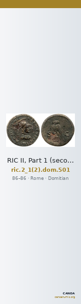 RIC II, Part 1 (second edition) Domitian 501 — CANOA