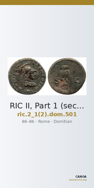 RIC II, Part 1 (second edition) Domitian 501 — CANOA