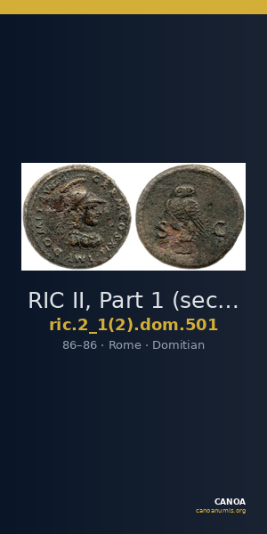 RIC II, Part 1 (second edition) Domitian 501 — CANOA