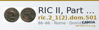 RIC II, Part 1 (second edition) Domitian 501 — CANOA