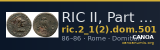 RIC II, Part 1 (second edition) Domitian 501 — CANOA