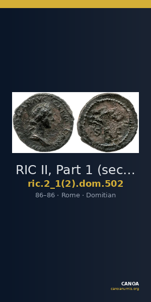 RIC II, Part 1 (second edition) Domitian 502 — CANOA
