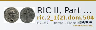 RIC II, Part 1 (second edition) Domitian 504 — CANOA