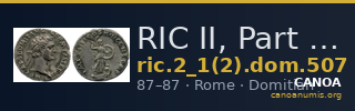 RIC II, Part 1 (second edition) Domitian 507 — CANOA
