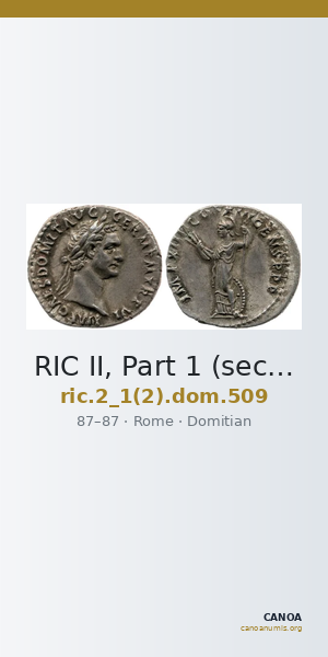 RIC II, Part 1 (second edition) Domitian 509 — CANOA
