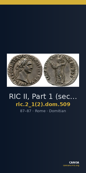 RIC II, Part 1 (second edition) Domitian 509 — CANOA