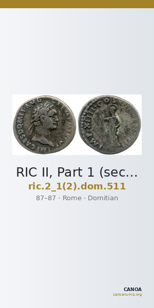 RIC II, Part 1 (second edition) Domitian 511 — CANOA