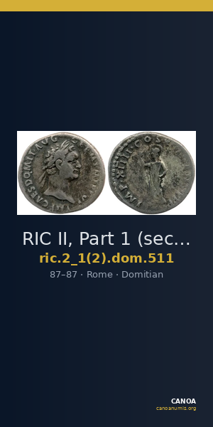 RIC II, Part 1 (second edition) Domitian 511 — CANOA