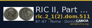 RIC II, Part 1 (second edition) Domitian 511 — CANOA