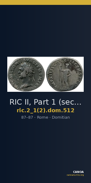 RIC II, Part 1 (second edition) Domitian 512 — CANOA