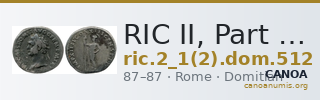 RIC II, Part 1 (second edition) Domitian 512 — CANOA