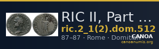 RIC II, Part 1 (second edition) Domitian 512 — CANOA