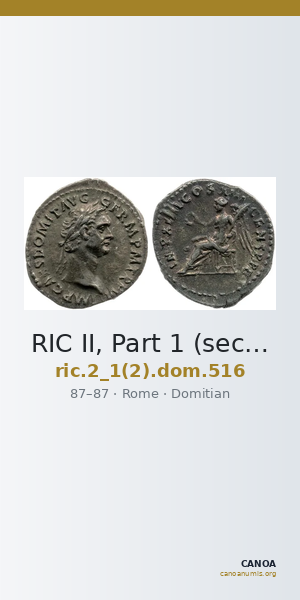 RIC II, Part 1 (second edition) Domitian 516 — CANOA