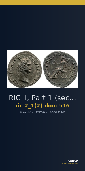 RIC II, Part 1 (second edition) Domitian 516 — CANOA