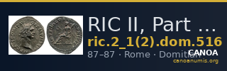 RIC II, Part 1 (second edition) Domitian 516 — CANOA