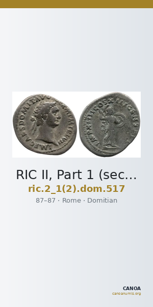 RIC II, Part 1 (second edition) Domitian 517 — CANOA