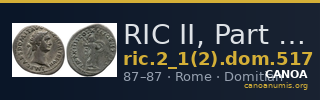 RIC II, Part 1 (second edition) Domitian 517 — CANOA