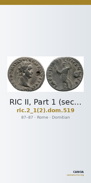 RIC II, Part 1 (second edition) Domitian 519 — CANOA