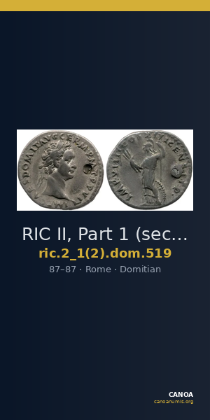 RIC II, Part 1 (second edition) Domitian 519 — CANOA