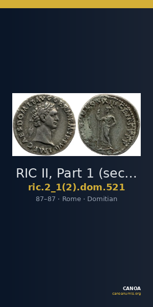 RIC II, Part 1 (second edition) Domitian 521 — CANOA